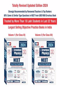 UBD1960 Errorless Physics for NEET as per NTA (Paperback+Free Smart E-book) According to New NEET 2024 Syllabus (2 volumes) by UBD1960 (Original Errorless Self Scorer USS Book with Trademark Certificate)