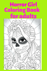 Horror Girl Coloring Book for adults