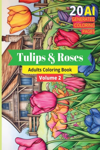 Tulips & Roses Adults Coloring Book - Volume 2