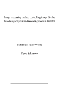 Image processing method controlling image display based on gaze point and recording medium therefor