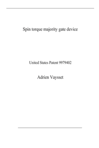 Spin torque majority gate device