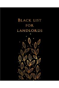 Black list for landlords