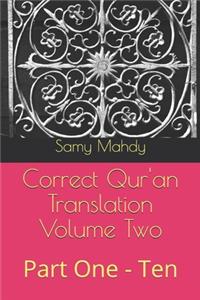 Correct Qur'an Translation Volume Two