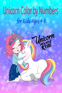 Unicorn Color by Numbers for Kids Ages 4-8