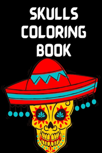 Skulls Coloring Book