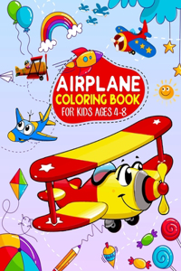 Airplane Coloring Book For Kids Ages 4-8
