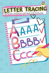 Letter Tracing for Toddlers Dotwork Drawings Writings