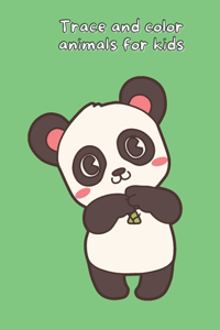 Trace and color animals for kids