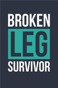 Broken Leg Survivor Notebook - Broken Leg Gift - Get Well Soon Gift - Fracture Recovery Journal - Rehab Diary