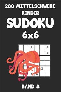 200 Mittelschwere Kinder Sudoku 6x6 Band 8
