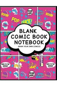Blank Comic Book Notebook