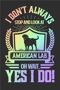 I Don't Always Stop and Look At American Labs OH Wait, Yes I Do!