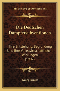 Die Deutschen Dampfersubventionen