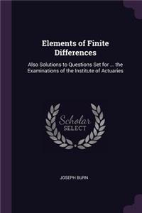 Elements of Finite Differences
