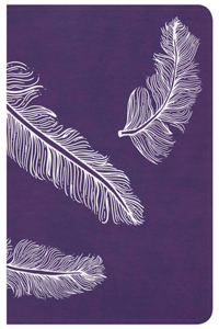 CSB Compact Ultrathin Bible for Teens, Plum Feathers Leathertouch