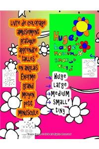 livre de coloriage grand moyen petit Apprendre tailles en anglais pour enfants tout le monde qui veut apprendre Anglais