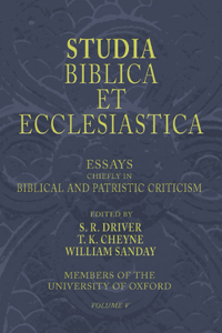 Studia Biblica Et Ecclesiastica, 5 Volumes