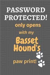 Password Protected! only opens with my Basset Hound's paw print!