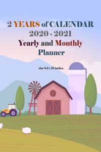 2 Years Of Calendar 2020-2021 Yearly And Monthly Planner