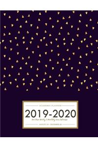 2019-2020 Academic Planner - One Year Weekly & Monthly View Calendar - AUG19-DEC 20
