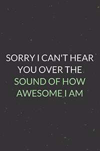 Sorry I Can't Hear You Over The Sound Of How Awesome I Am