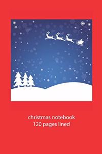 christmas notebook 120 pages lined