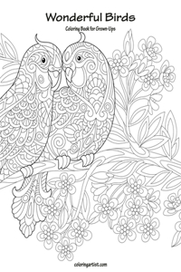 Wonderful Birds Coloring Book for Grown-Ups 1