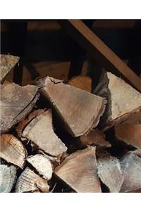 Rustic School Composition Book Firewood Piled Woodshed 130 Pages