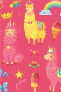 Llama Unicorn Bullet Journal