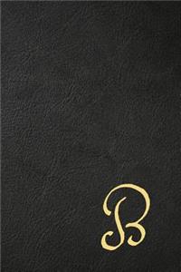 B: Executive Monogram Initial Journal (Vintage Leather Look Personalized Letter Notebooks)