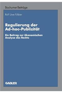 Regulierung der Ad-hoc-Publizität
