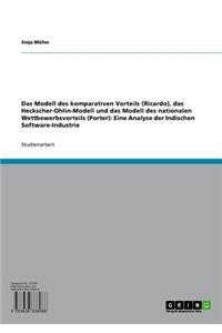 Das Modell Des Komparativen Vorteils (Ricardo), Das Heckscher-Ohlin-Modell Und Das Modell Des Nationalen Wettbewerbsvorteils (Porter)
