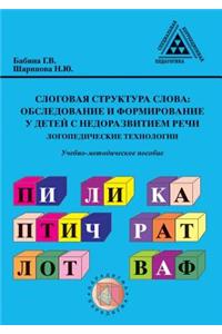 Syllabic structure of the word