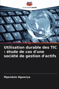 Utilisation durable des TIC: étude de cas d'une société de gestion d'actifs