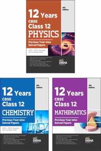 Combo (set of 3 Books) 12 Years CBSE Class 12 Physics, Chemistry & Mathematics Previous Year-wise Solved Papers (2013 - 2023) powered with Concept Notes 4th Edition | PYQs Past Year Questions |