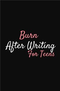 burn after writing for teens