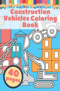 Construction Vehicles Coloring Book