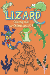 Lizard coloring book for children