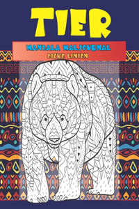 Mandala Maljournal - Dicke Linien - Tier