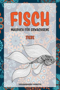 Malbuch für Erwachsene - Stressabbauende Tiermotive - Tiere - Fisch