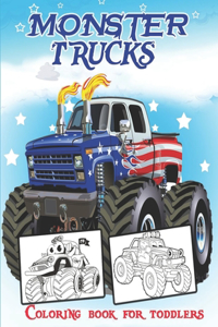 Monster Trucks Coloring Book For Toddlers