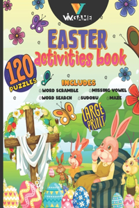Easter Activities Book Includes Word Scramble, Missing Vowel, Word Search, Sudoku, Maze