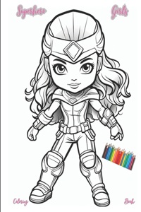 Superhero Girls Coloring Book: For Kids 5-7