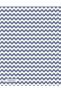 Lined Notebook Journal Slate White ZigZags