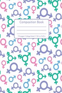 Composition Book - 110 Pages - College Ruled - 7.44 in x 9.69 in