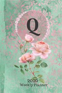 Plan On It 2020 Weekly Calendar Planner 15 Month Pocket Appointment Notebook - Monogram Letter Q