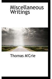 Miscellaneous Writings