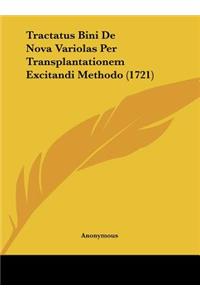 Tractatus Bini De Nova Variolas Per Transplantationem Excitandi Methodo (1721)