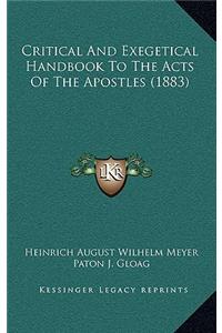 Critical and Exegetical Handbook to the Acts of the Apostles (1883)