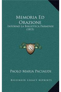 Memoria Ed Orazione